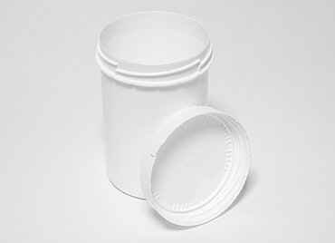 Kunststoff Schraubdeckeldose UN Packo: 1,0 Liter, Farbe: weiß Kunststoff Schraubdeckeldose UN Packo: 1,0 Liter, Farbe: weiß