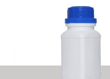 Kunststoff Chemikalienflasche: 100 Milliliter, Farbe: weiß