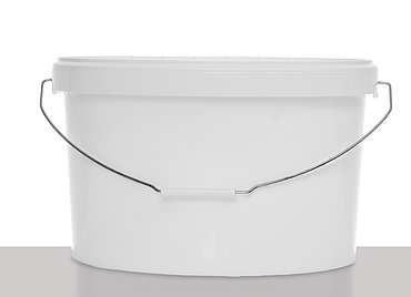 Kunststoff Ovaleimer: 15,0 Liter, Farbe: weiß