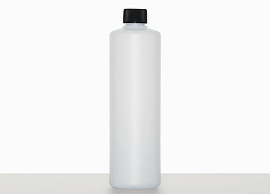 Round bottle R 500/25: 500 milliliter, colour: natural
