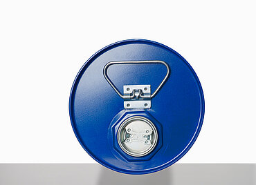 Stahlblech Flachkanne: 6,0 Liter, Farbe: blau RAL 5010 Stahlblech Flachkanne: 6,0 Liter, Farbe: blau RAL 5010