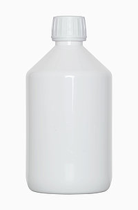 PET bottle cylindrical: 500 milliliter, colour: white
