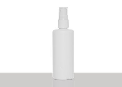 Round bottle R 100/18: 100 milliliter, colour: white