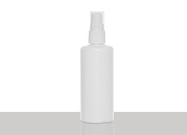 Kunststoff Rundflasche R 100/18: 100 Milliliter, Farbe: weiß