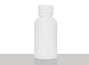 Kunststoff Rundflasche: 100 Milliliter, Farbe: weiß