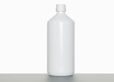 PET Flasche: 1,0 Liter, Farbe: weiß