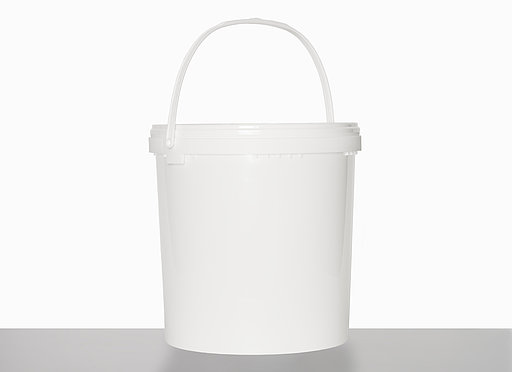 Kunststoff Rundeimer: 20,0 Liter, Farbe: weiß