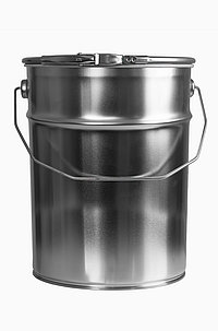 Tinplate bucket: 10,0 liter, colour: blank