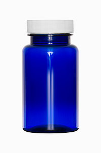 PET-Packer: 120 milliliter, colour: cobalt blue