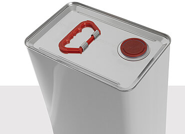 Weißblechkanister: 10,0 Liter, Farbe: weiß Weißblechkanister: 10,0 Liter, Farbe: weiß