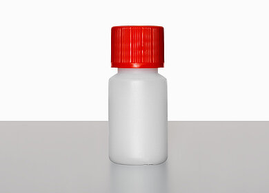 Kunststoff Rundflasche: 10 Milliliter, Farbe: natur