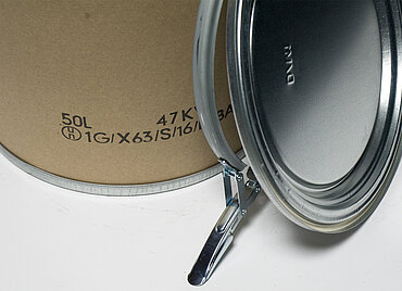 Fiber drum NTR: 50,0 liter, colour: natural