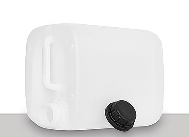 Plastic canister: 5,0 liter, colour: natural
