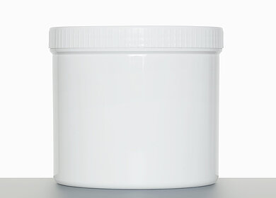 Screw cap can: 1,5 liter, colour: white