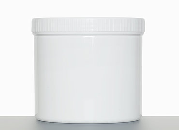 Screw cap can: 1,5 liter, colour: white