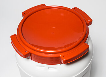 Schraubdeckel Weithalsfass: 20,0 Liter, Farbe: weiß Schraubdeckel Weithalsfass: 20,0 Liter, Farbe: weiß