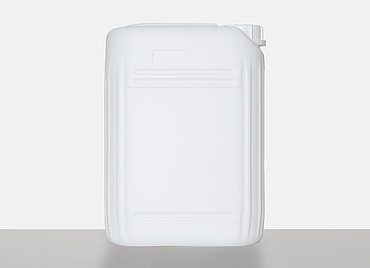 Plastic canister fluorinated: 11,0 liter, colour: white