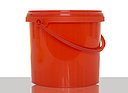 Plastic round bucket: 5,0 liter, colour: red