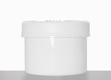 Screw lid can: 500 milliliter, colour: white