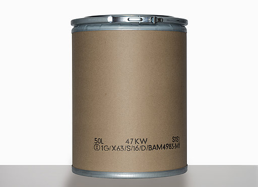 Fiber drum NTR: 50,0 liter, colour: natural