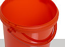 Plastic round bucket: 5,0 liter, colour: red