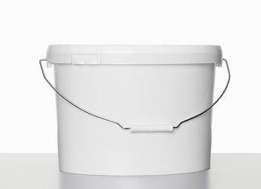 Oval bucket: 12,5 liter, colour: white