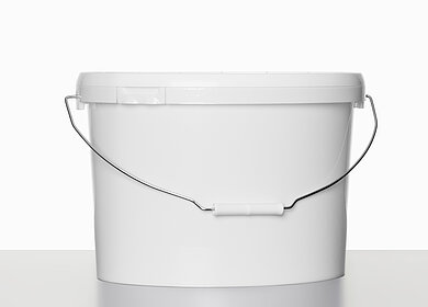 Kunststoff Ovaleimer: 12,5 Liter, Farbe: weiß