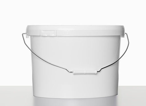 Oval bucket: 12,5 liter, colour: white