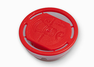 Screw cap Push + Turn of HDPE/PP ø 42,0 mm mouth