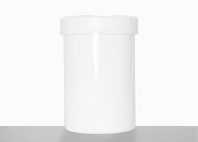 Kunststoff Schraubdeckeldose UN Packo: 1,0 Liter, Farbe: weiß