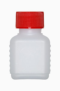 Kunststoff Vierkantflasche: 50 Milliliter, Farbe: natur