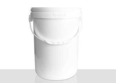 Kunststoff Rundeimer UN: 20,0 Liter, Farbe: weiß