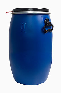 Kunststoff Deckelfass: 60,0 liter, colour: blau