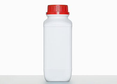 Kunststoff Chemikalienflasche: 1,0 Liter, Farbe: weiß