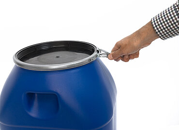 Kunststoff Deckelfass: 60,0 Liter, Farbe: blau Kunststoff Deckelfass: 60,0 Liter, Farbe: blau