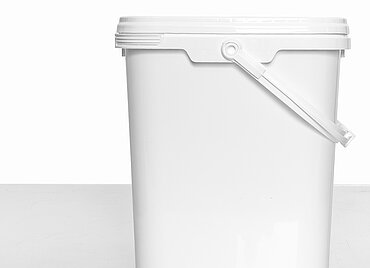 Kunststoff Rechteckeimer: 8,0 Liter, Farbe: weiß