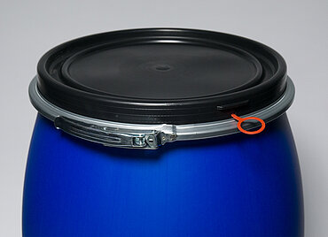 Open head drum: 120,0 liter, colour: blue Open head drum: 120,0 liter, colour: blue
