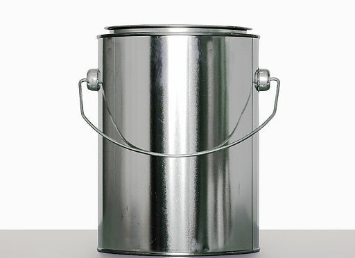 Ring lid bucket cylindrical: 2,0 liter, colour: blank