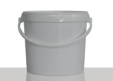 Kunststoff Rundeimer ECO: 5,6 Liter, Farbe: grau