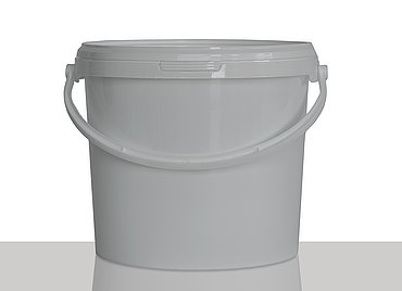 Plastic round bucket ECO: 5,6 liter, colour: grey
