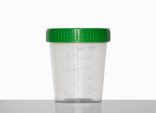 Probenbecher: 100 Milliliter, Farbe: klar transparent