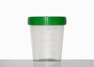 Sample cup: 100 milliliter, colour: clear transparent