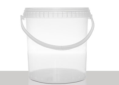 Plastic round bucket: 10,0 liter, colour: blue