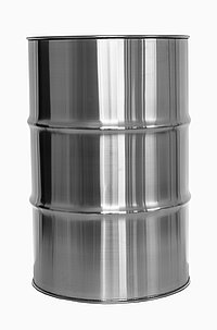 Stainless steel tight head drum: 216,5 liter, colour: matte stainless steel