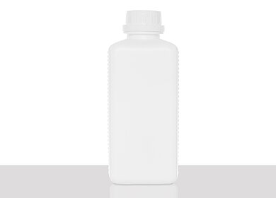 Square bottle E 1000/40 OV Skala: 1,0 liter, colour: white