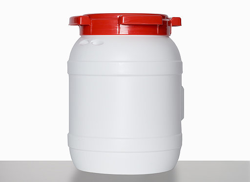 Kunststoff Schraubdeckelfass: 6,0 Liter, Farbe: weiß