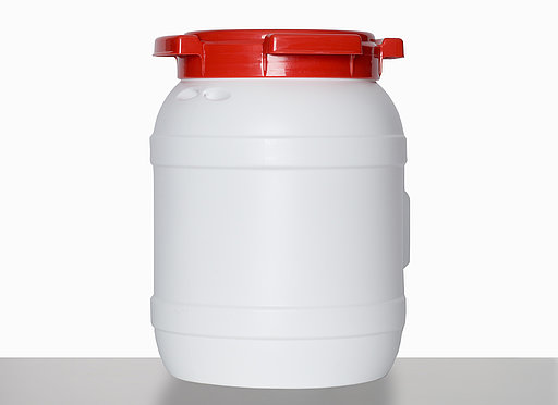 Kunststoff Schraubdeckelfass: 6,0 Liter, Farbe: weiß