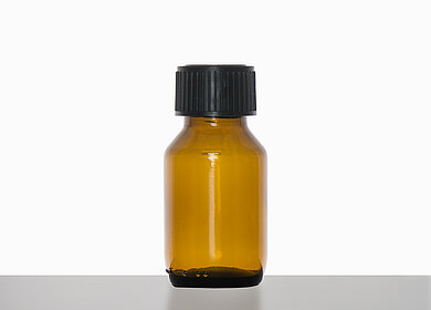 Light packaging bottle: 50 milliliter, colour: brown
