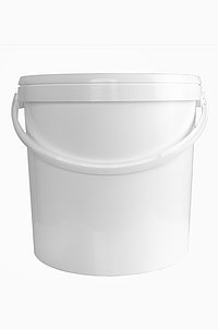 Plastic round bucket: 19,5 liter, colour: white