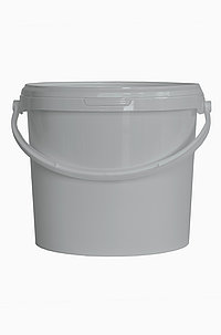 Kunststoff Rundeimer ECO: 5,6 Liter, Farbe: grau